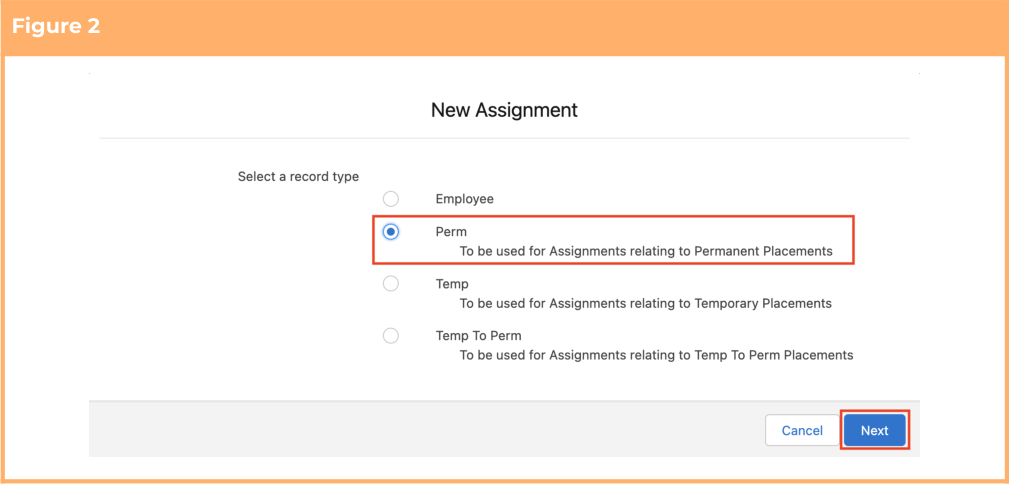 Screenshot from QRG Create an Assignment - Perm