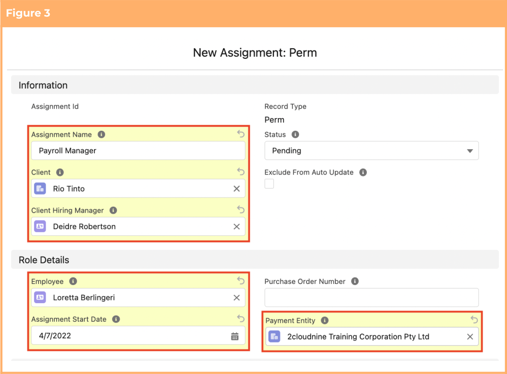 Screenshot from QRG Create an Assignment - Perm