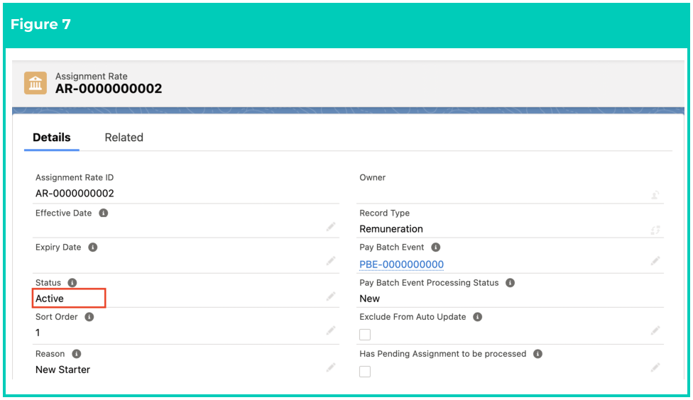 Screenshot from QRG Create an Assignment Rate record - Timesheet