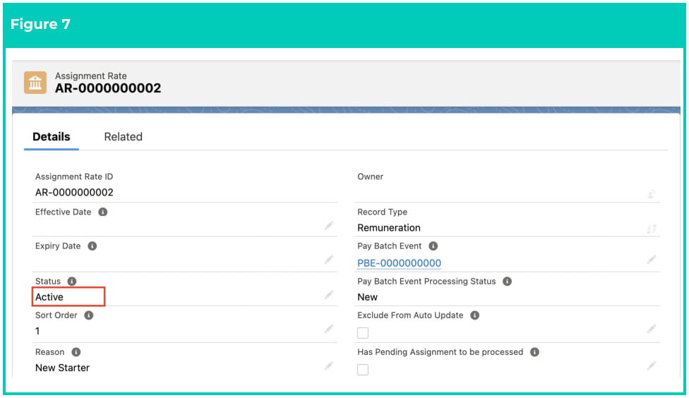 Screenshot from QRG Create an Assignment Rate record - Timesheet