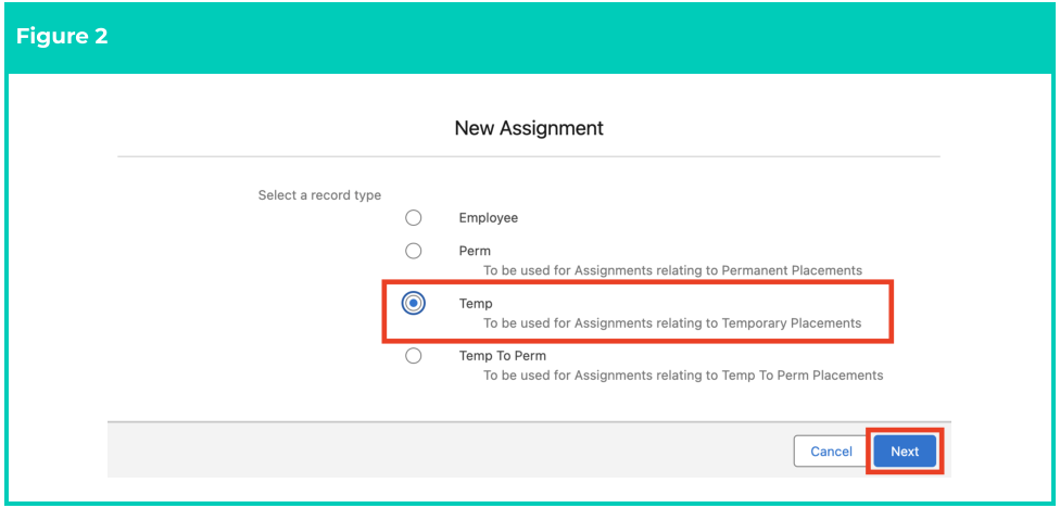 Screenshot from QRG Create an Assignment - Temp