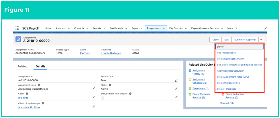 Screenshot from QRG Create an Assignment - Temp