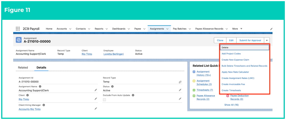 Screenshot from QRG Create an Assignment - Temp