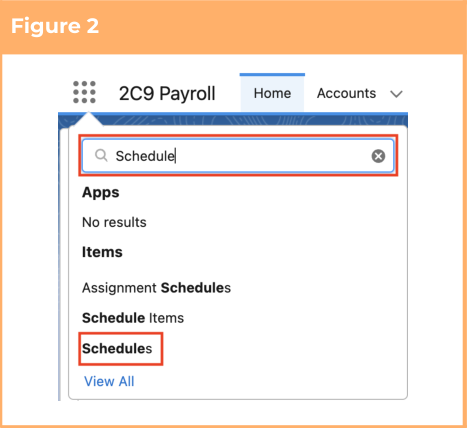 Screenshot from QRG Create Invoice Schedules