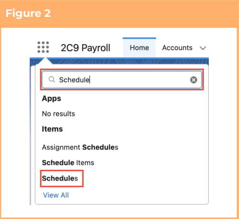 Screenshot from QRG Create Invoice Schedules