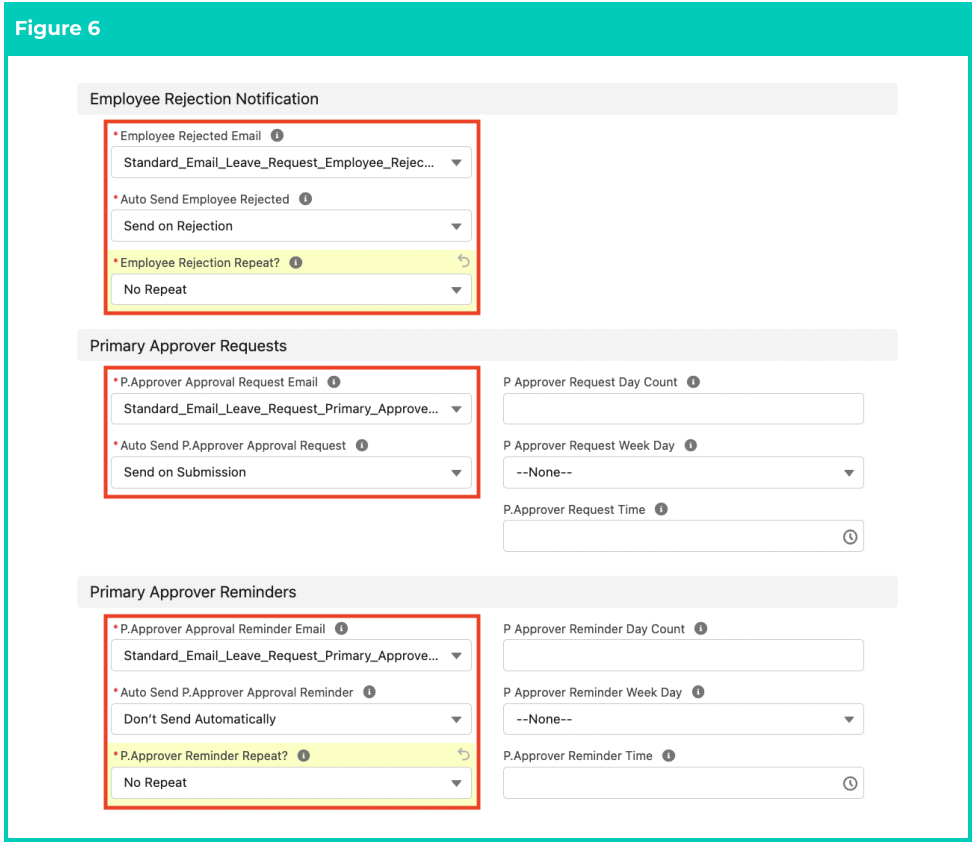 Screenshot from QRG Create Notification Settings - Leave