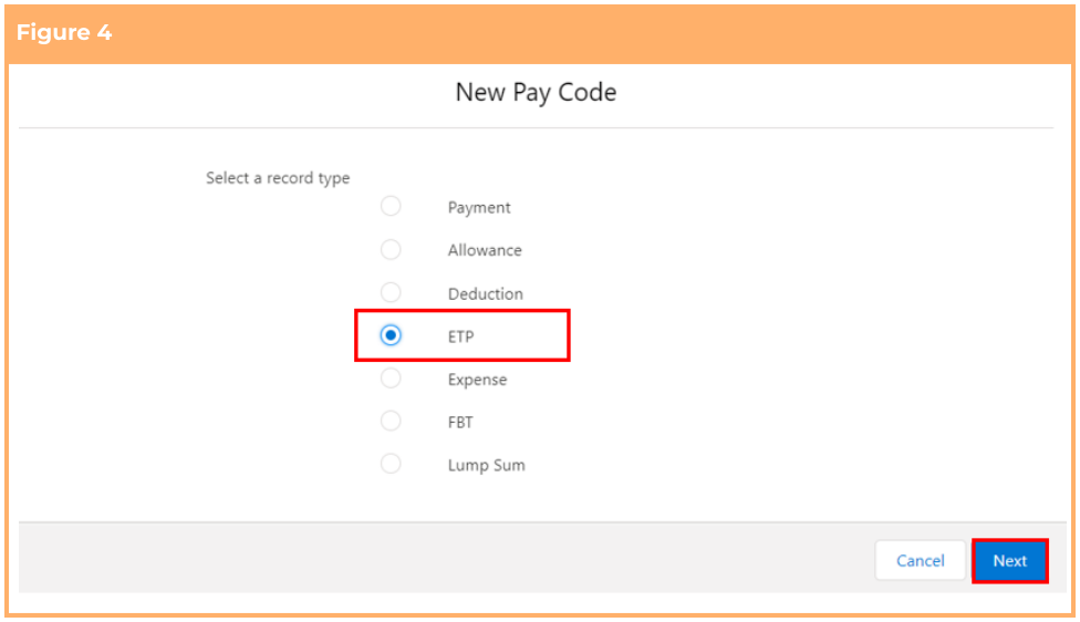 Screenshot from QRG Create Pay Codes - ETP Pay Codes