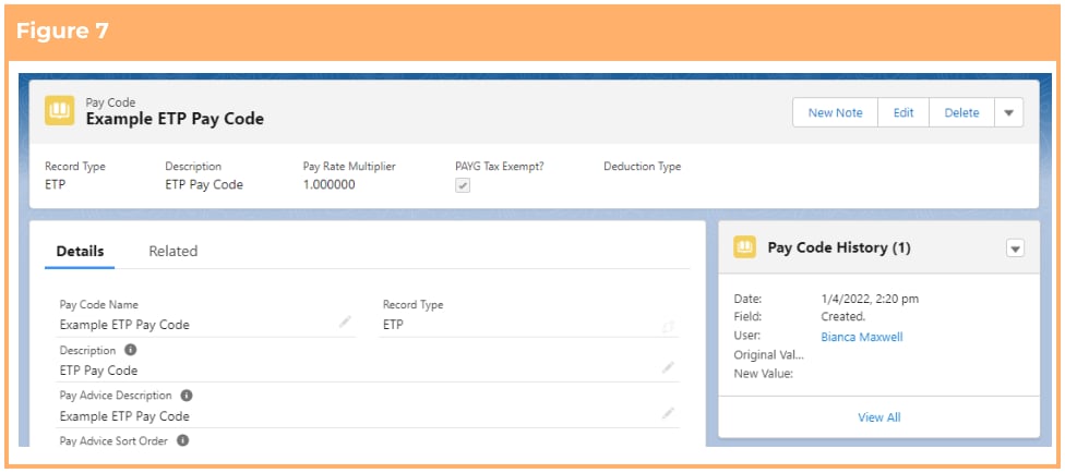 Screenshot from QRG Create Pay Codes - ETP Pay Codes