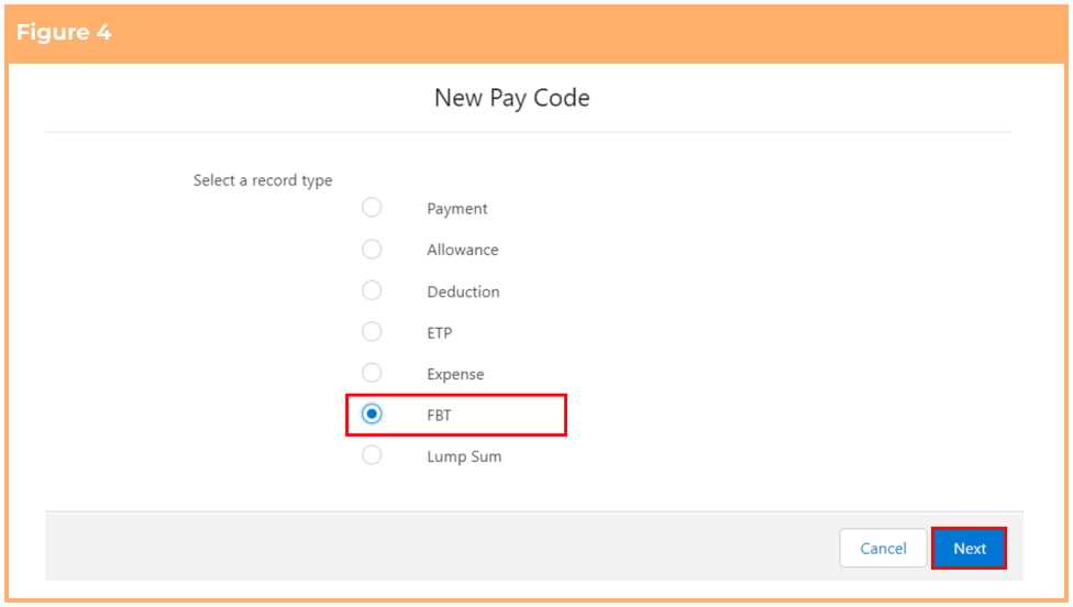Screenshot from QRG Create Pay Codes - FBT Pay Codes