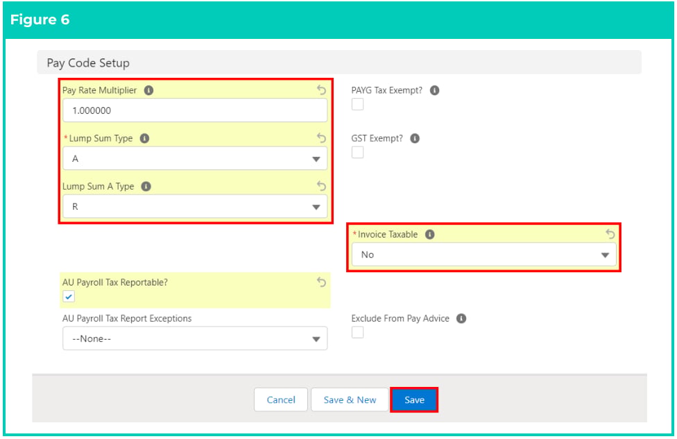 Screenshot from QRG Create Pay Codes - Lump Sum Pay Codes