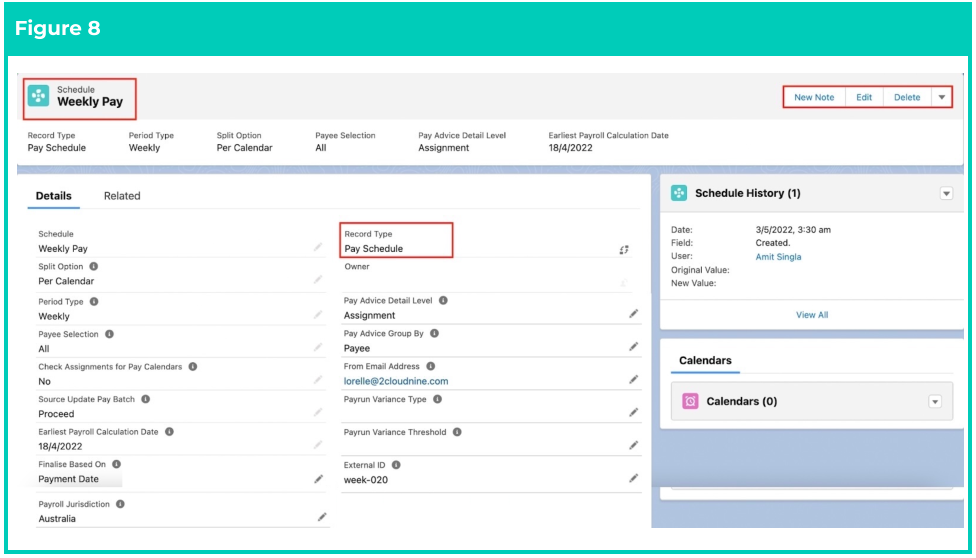 Screenshot from QRG Create Pay Schedules