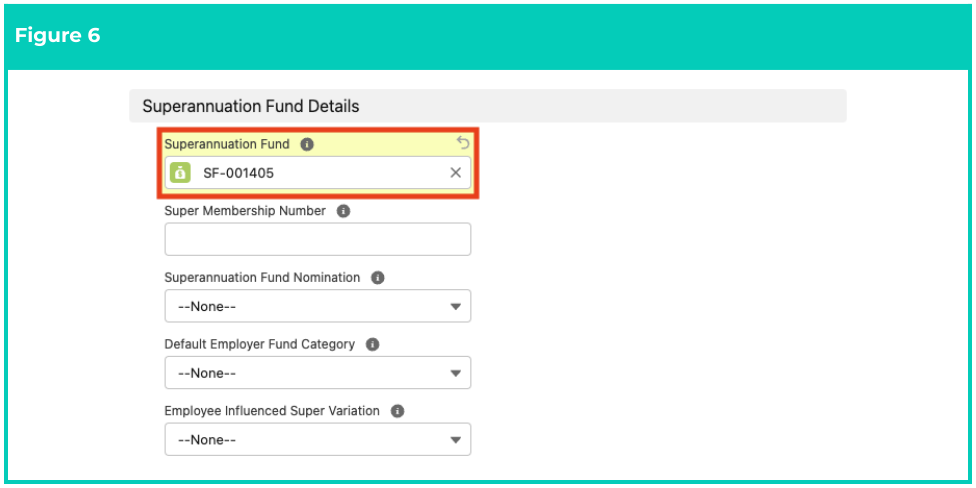 Screenshot from QRG Create Payee Withholdings - Superannuation