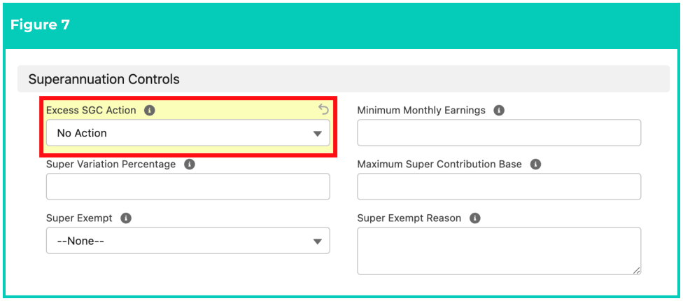 Screenshot from QRG Create Payee Withholdings - Superannuation
