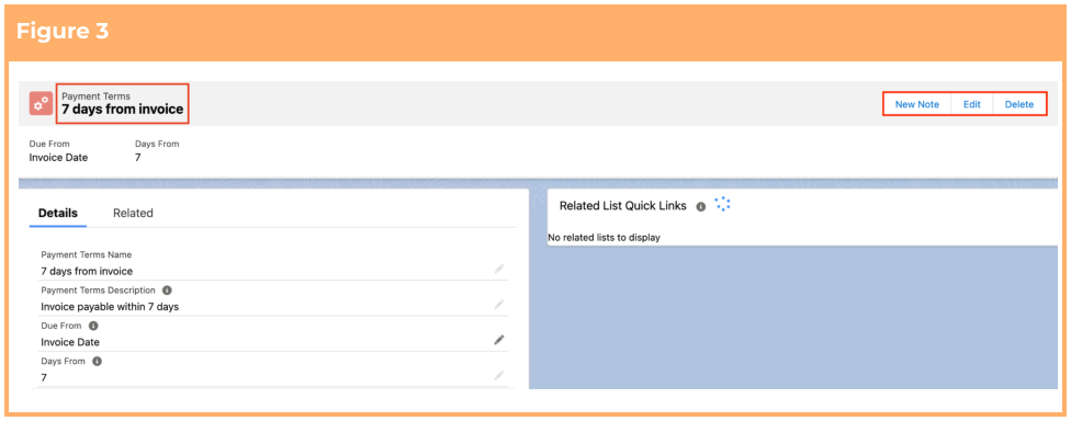 Screenshot from QRG Create Payment Terms