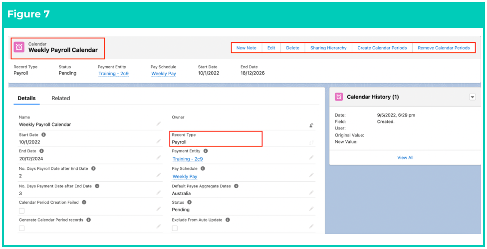 Screenshot from QRG Create Payroll Calendar & Calendar Periods