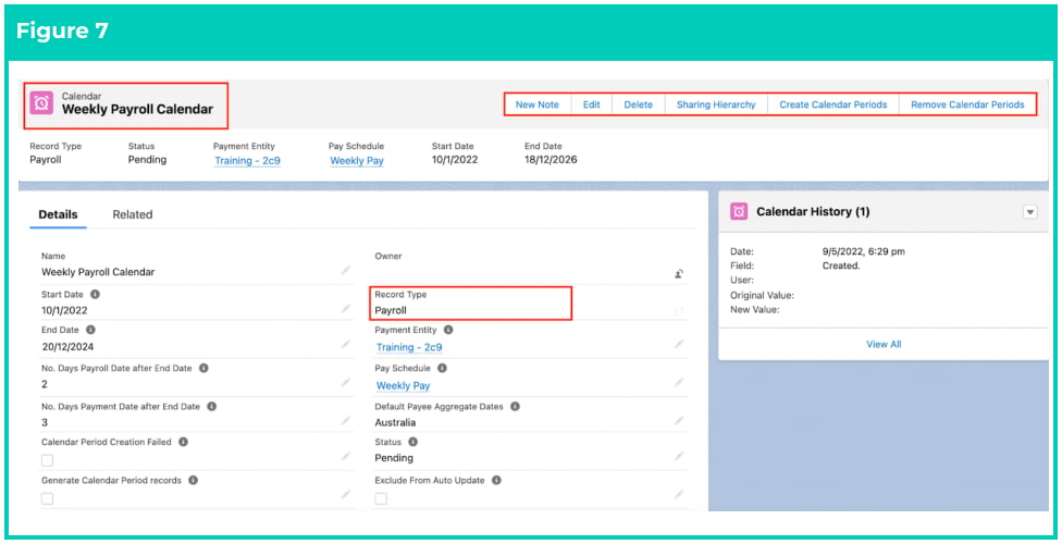 Screenshot from QRG Create Payroll Calendar & Calendar Periods