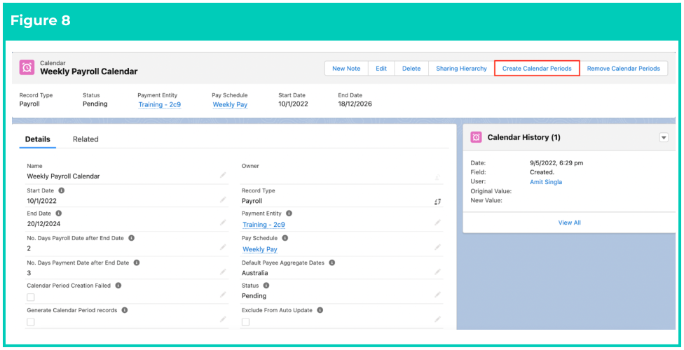 Screenshot from QRG Create Payroll Calendar & Calendar Periods