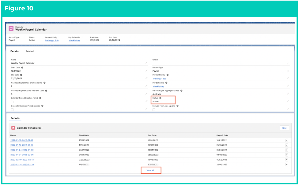 Screenshot from QRG Create Payroll Calendar & Calendar Periods