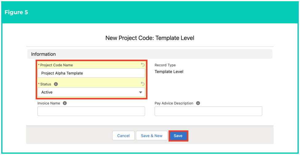 Screenshot from QRG Create Project Codes