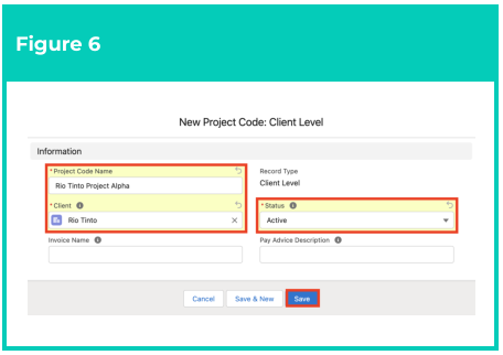 Screenshot from QRG Create Project Codes