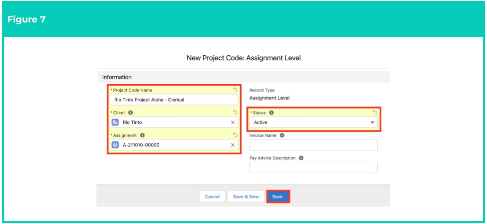 Screenshot from QRG Create Project Codes