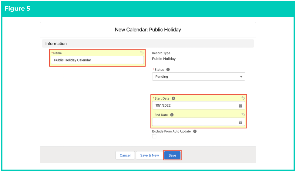 Screenshot from QRG Creating and Maintaining Public Holiday Calendars
