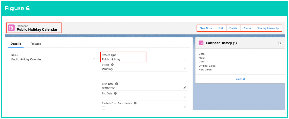 Screenshot from QRG Creating and Maintaining Public Holiday Calendars