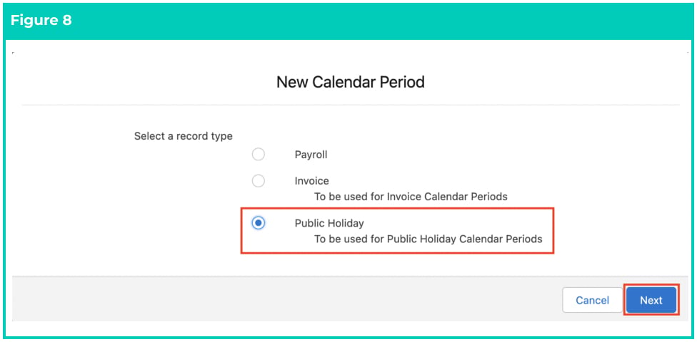 Screenshot from QRG Creating and Maintaining Public Holiday Calendars