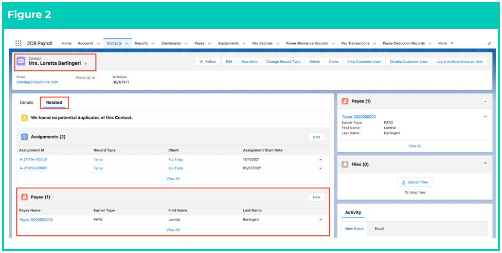 Screenshot from QRG Define Payee Opening Balances - Leave