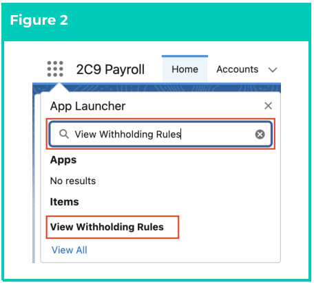 Screenshot from QRG View Withholding Rules