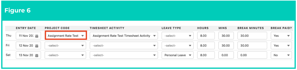 Screenshot from QRG Enter Timesheets as Payroll User