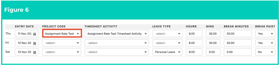 Screenshot from QRG Enter Timesheets as Payroll User