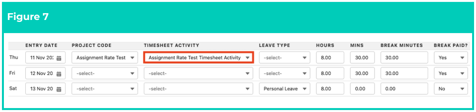 Screenshot from QRG Enter Timesheets as Payroll User