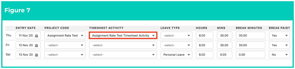 Screenshot from QRG Enter Timesheets as Payroll User