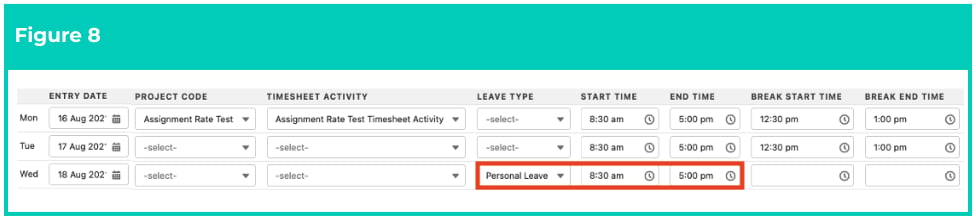 Screenshot from QRG Enter Timesheets as Payroll User