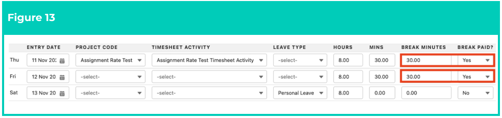 Screenshot from QRG Enter Timesheets as Payroll User