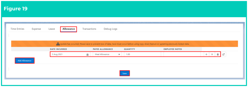 Screenshot from QRG Enter Timesheets as Payroll User