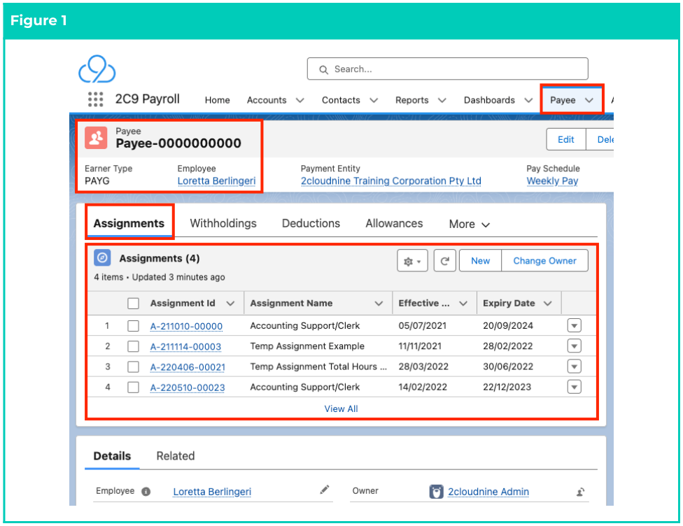 Figure 1: screenshot for QRG Timesheet Processing - Enter Timesheets as Payroll User