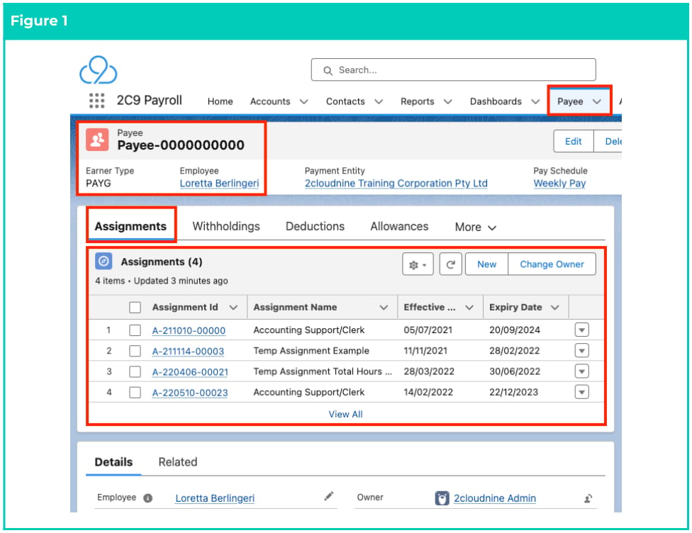 Figure 1: screenshot for QRG Timesheet Processing - Enter Timesheets as Payroll User