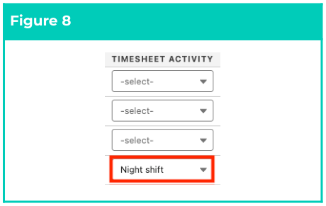 Figure 8: screenshot for QRG Timesheet Processing - Enter Timesheets as Payroll User