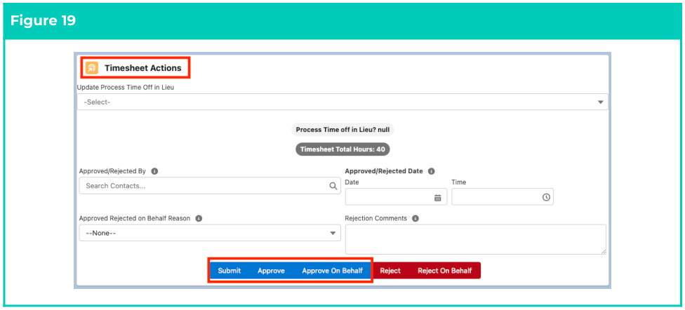 Figure 19: screenshot for QRG Timesheet Processing - Enter Timesheets as Payroll User
