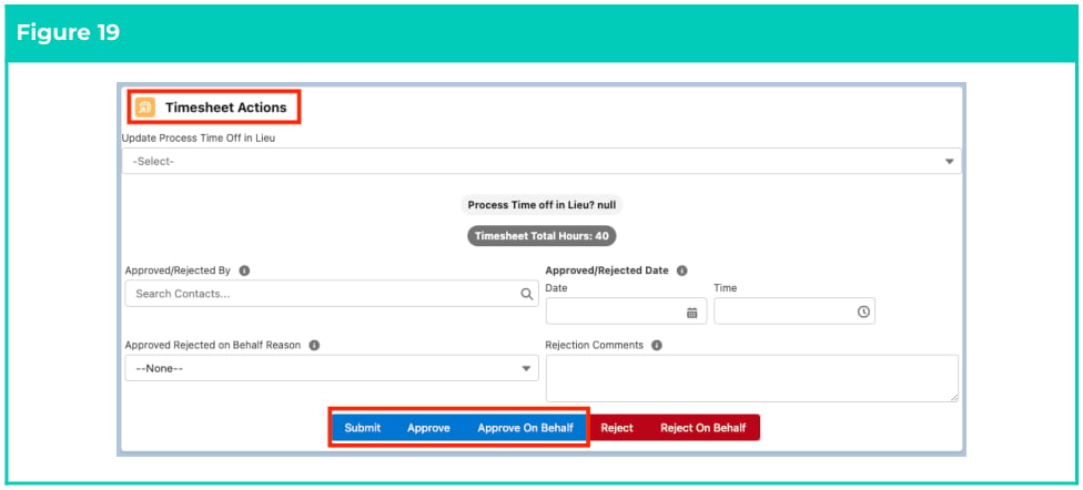 Figure 19: screenshot for QRG Timesheet Processing - Enter Timesheets as Payroll User
