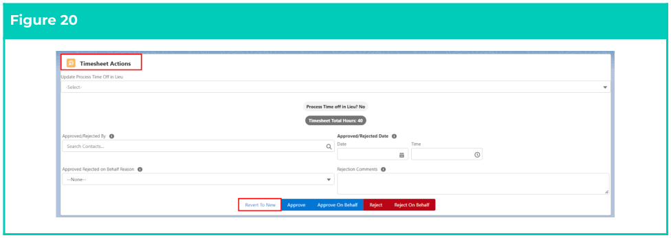 Figure 20: screenshot for QRG Timesheet Processing - Enter Timesheets as Payroll User