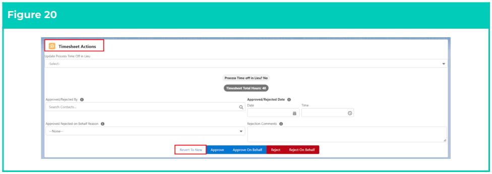 Figure 20: screenshot for QRG Timesheet Processing - Enter Timesheets as Payroll User