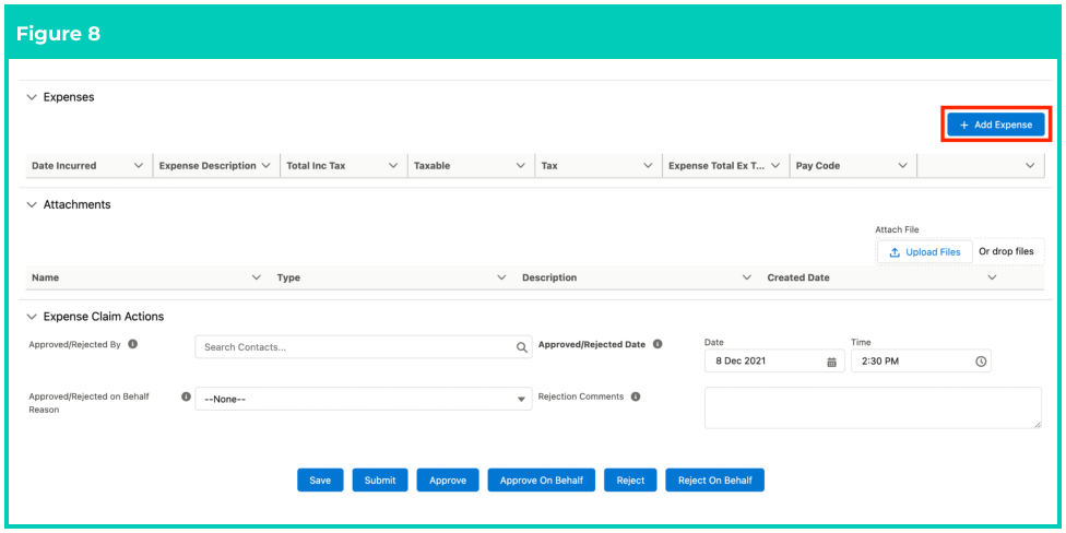 Screenshot from QRG Create an Expense Claim as a Payroll User