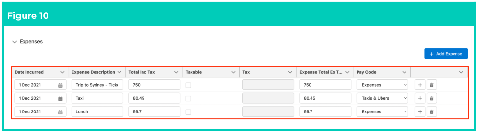Screenshot from QRG Create an Expense Claim as a Payroll User