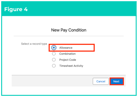 Figure 4: screenshot for QRG Field Service Extension - Create Pay Conditions