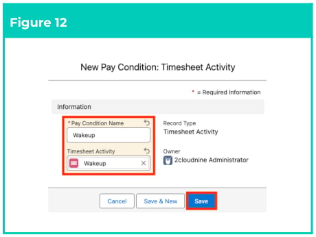 Figure 12: screenshot for QRG Field Service Extension - Create Pay Conditions