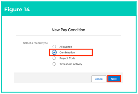 Figure 14: screenshot for QRG Field Service Extension - Create Pay Conditions