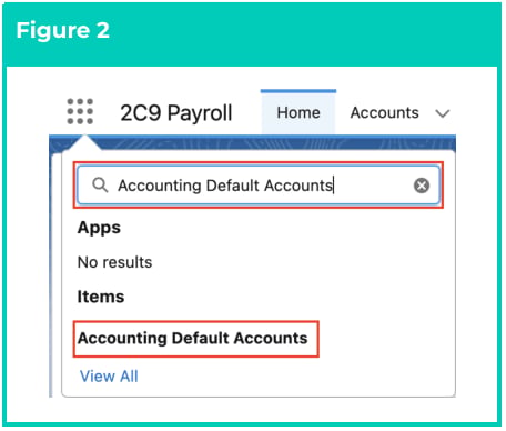 Screenshot from QRG Accounting Default Accounts - Earnings